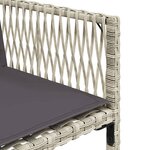 vidaXL Ensemble à manger de jardin 11Pièces avec coussins gris poly rotin