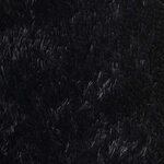 vidaXL Tapis shaggy à poils longs NAVARRA noir 120x120 cm polyester