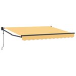 vidaXL Auvent rétractable Sable 3 5 x 2 m Polyester et métal
