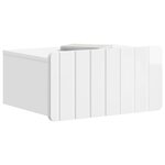 vidaXL Cabinet de chevet mural 2 Pièces Blanc brillant 49 x 34 5 x 24 cm