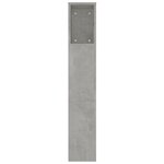 vidaXL Armoire de tête de lit Gris béton 220x18 5x104 5 cm