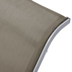 vidaXL Chaise longue textilène et aluminium taupe