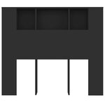 vidaXL Armoire de tête de lit noir 120x18 5x102 5 cm