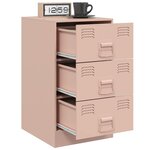 vidaXL Table de chevet rose 34 5x39x62 cm acier