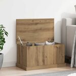 vidaXL Boîtes de rangement chêne artisanal 70x40x38 cm bois ingénierie