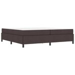 vidaXL Lit à ressorts Marron 200 x 200 cm Tissu et Bois d'ingénierie