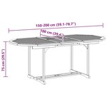 vidaXL Ensemble à manger de jardin 5Pièces bois d'acacia solide textilène
