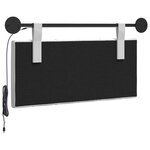 vidaXL Tête de lit suspendue Avec lumière LED Blanc Tissu