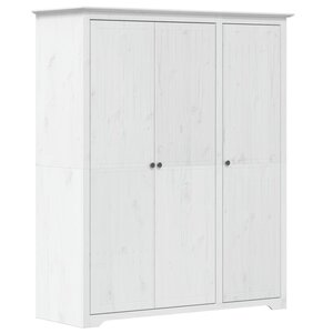vidaXL Garde-robe BODO blanc 146x53 5x173 cm bois massif de pin