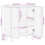 vidaXL Buffet 60x33 5x75 cm bois de manguier massif