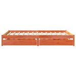 vidaXL Cadre de lit sans matelas cire marron 120x200cm bois pin massif