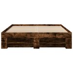 vidaXL Cadre de lit sans matelas chêne fumé 140x200 cm bois ingénierie