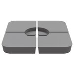 vidaXL Ensemble de base de parasol pour parasols à pied croisé 4Pièces PP