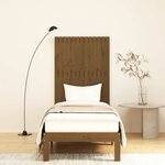 vidaXL Tête de lit murale Marron miel 82 5x3x110 cm Bois massif de pin