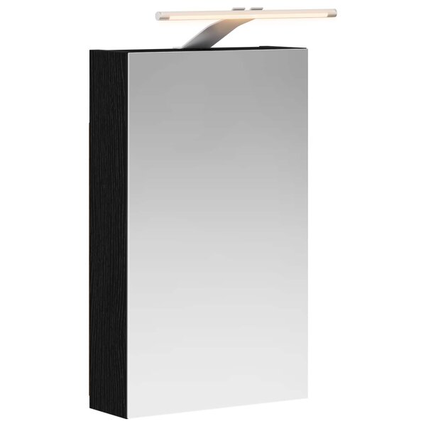 vidaXL Armoire Miroir de Salle de Bain Chêne noir 30 x 10 5 x 50 cm