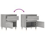 vidaXL Tables de chevet 2 Pièces sonoma gris 40x35x50 cm bois ingénierie