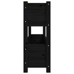 vidaXL Jardinière Noir 112x25x66 cm Bois massif de pin