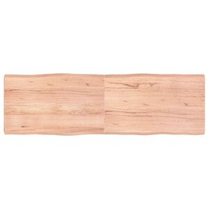 vidaXL Dessus de table bois massif traité bordure assortie