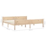 vidaXL Cadre de lit Bois de pin massif 200x200 cm