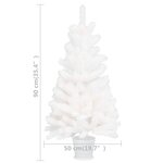 vidaXL Arbre de Noël artificiel pré-éclairé et boules blanc 90 cm