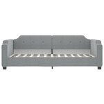 vidaXL Lit de jour avec gigogne sans matelas gris clair 100x200 cm