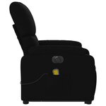 vidaXL Fauteuil inclinable de massage électrique Noir Tissu