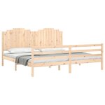 vidaXL Cadre de lit sans matelas 200x200 cm bois massif