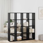 vidaXL Bibliothèque Chêne noir 137 5 x 29 x 137 5 cm Bois d'ingénierie