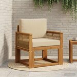 vidaXL Sofa de milieu extérieur Bois d'Acacia Massif Naturel