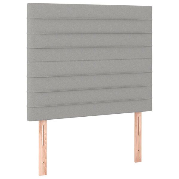 vidaXL Têtes de lit 2 Pièces Gris clair 80x5x78/88 cm Tissu