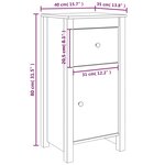 vidaXL Buffet marron miel 40x35x80 cm bois massif de pin