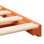vidaXL Cadre de lit surélevé Marron cire 90 x 220 cm
