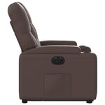 vidaXL Fauteuil inclinable électrique marron similicuir