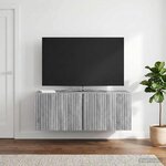 vidaXL Meuble TV mural Sonoma gris 78 5 x 31 x 30 cm Bois d'ingénierie