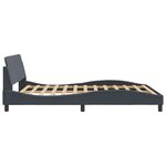 vidaXL Cadre de lit Dover gris foncé 160x200 cm velours