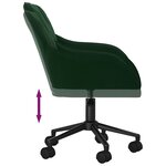 vidaXL Chaises pivotantes à manger lot de 2 Vert foncé Velours