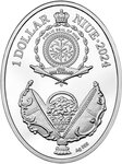 Pièce de monnaie en Argent 1 Dollar g 16.81 Millésime 2024 Faberge Eggs DIAMOND TRELLIS EGG