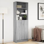 vidaXL Buffet haut LED sonoma gris 69x32 5x200 cm bois d’ingénierie