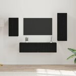 vidaXL Ensemble meuble TV 4 Pièces Chêne noir 30 5 x 30 x 90 cm