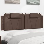 vidaXL Coussin de tête de lit marron 160 cm similicuir