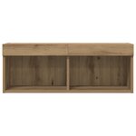 Armoires murales pour TV vidaXL avec éclairage LED 2 Pièces Chêne artisan 80x30x30 cm