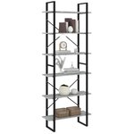 vidaXL Armoire haute Sonoma gris 80x30x210 cm Bois d'ingénierie