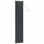 vidaXL Store de Fenêtre avec des rideaux Noir Aluminium