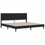 vidaXL Cadre de lit avec tête de lit Noir 200 x 200 cm Velours