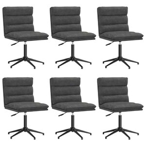vidaXL Chaises à manger lot de 6 noir similicuir