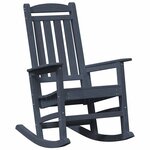 vidaXL Chaise à bascule de jardin Bleu marine HDPE