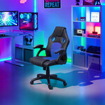 Tectake Chaise gamer MIKE - noir/bleu