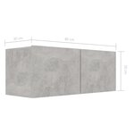 vidaXL Ensemble de meubles TV 4 Pièces Gris béton Bois d'ingénierie