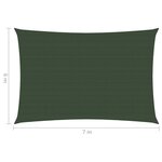 vidaXL Voile d'ombrage 160 g/m² Vert foncé 6x7 m PEHD