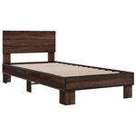 vidaXL Cadre de lit sans matelas chêne marron 75x190 cm